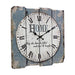 Stonebriar Vintage Blue Wood Wall Clock 15.7x15.7 Inches Roman Numerals 1