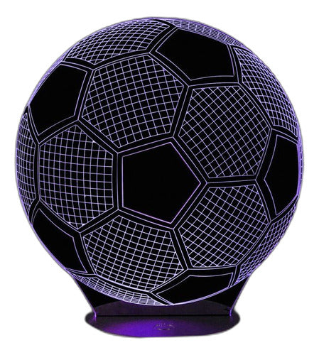 Azalco 3D Illusion Soccer Night Light Lamp with 7 Colors Change 6