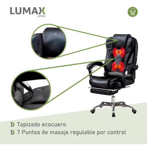 Lumax Miles Executive Chair with Massage and Premium Footrest Offer 5