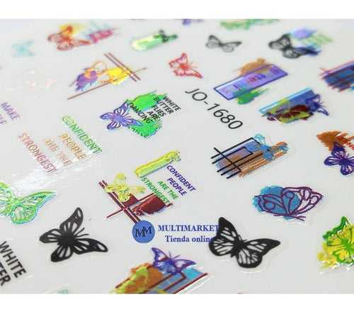 Self-Adhesive Nail Stickers - Butterflies - Nail Art 13