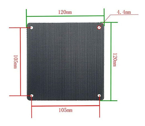 Maxmoral - Filtro Antipolvo Para Ventilador De Pc Pvc Negro 2