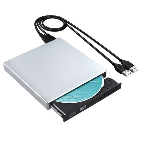 Slim Portátil Usb 2.0 Externo Óptico Cd-rw Quemador Lector D 0