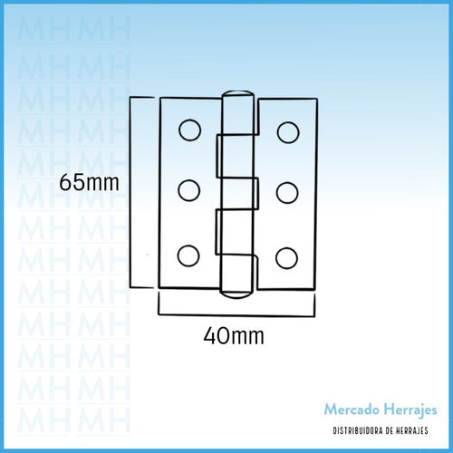 Bronzen Bisagra Libro 2 1/2'' Hierro Bronceado Para Puerta X60 Pares 1