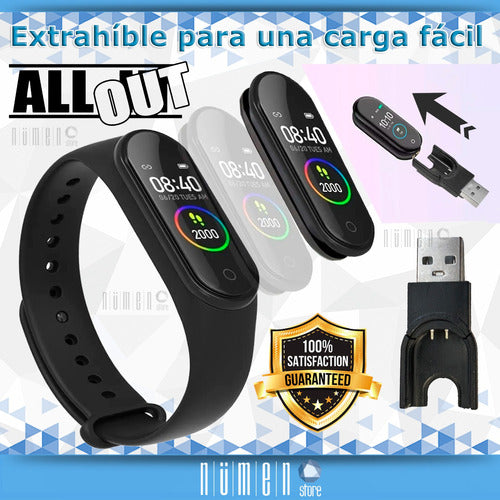 Smart Watch Smart Band M4 New with Oximeter + 2 Straps 12