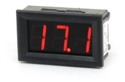 Voltimetro Digital Display Luz Led Rojo 0-40v 3 Cab 12v Full 4