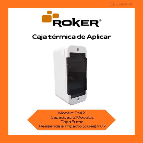 Caja P/termica 2 Modulos Aplicar Linea Recta Roker Pr421 4