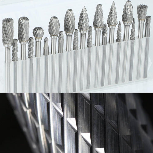 Mars-Rock Carbide Burr Set Compatible with 3mm Shank - 20 Pieces 5