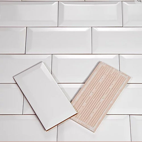 Subway White Matte Beveled Tile 7.5x15 1