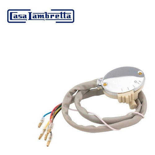 Casa Lambretta Llave De Luces F- D-LD. MK2. Cromo- Beige. Mc 1