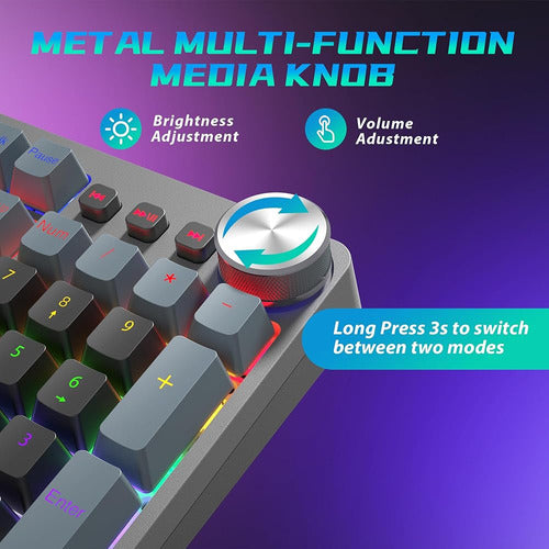 Teclado Mecánico Para Juegos, Teclado Rgb Retroiluminado De 3