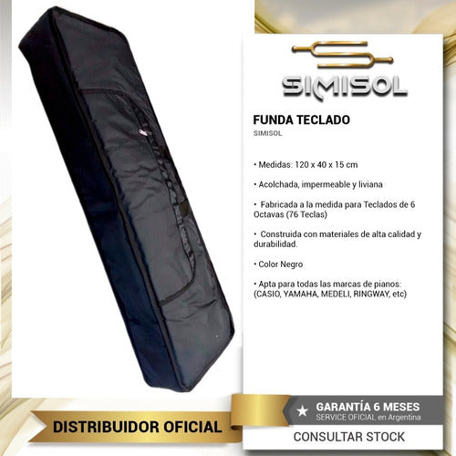 Funda Acolchada Teclado 6 Oct 76 Teclas Casio Yamaha Cuota 2