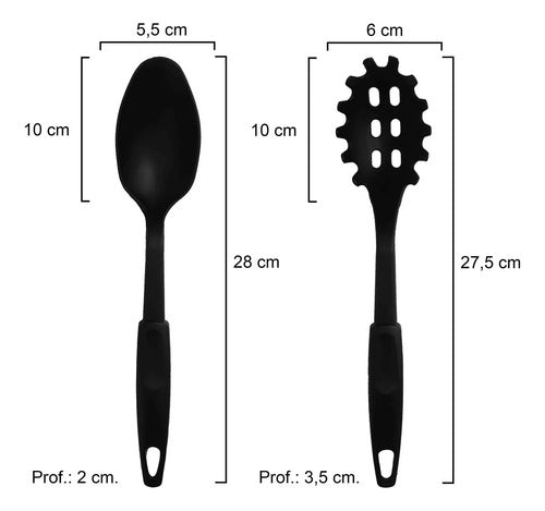 Set of 5 Nylon Utensils: Spatula, Ladle for Ceramic Teflon 2