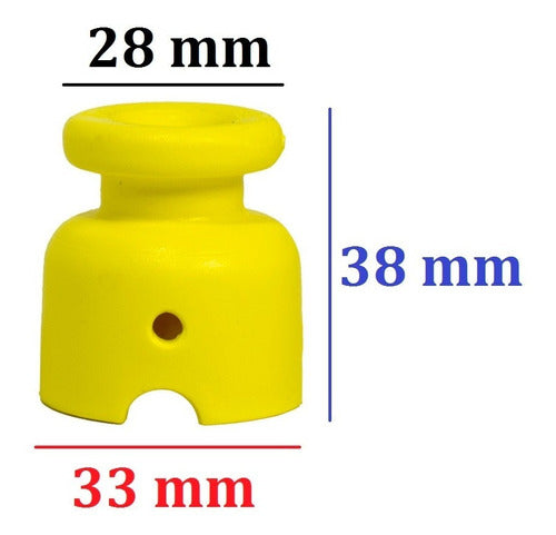 1000 Aisladores Campanita Amarillo Boyeros Alambrados 2