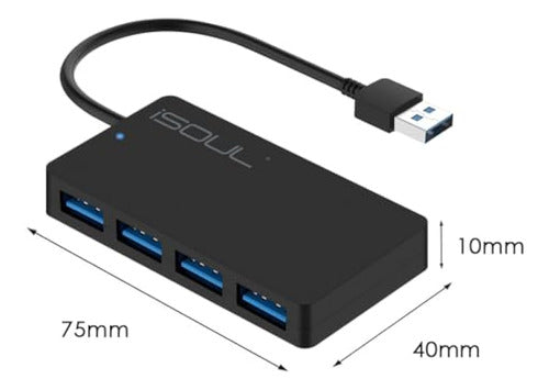 ISOUL Hub USB 3.0 4-Port for Laptop 2