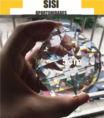 Faceted Crystal Sphere Ball for Chandeliers 40mm 2