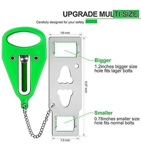 KUOGO Portable Door Lock Green (1 Unit) 1