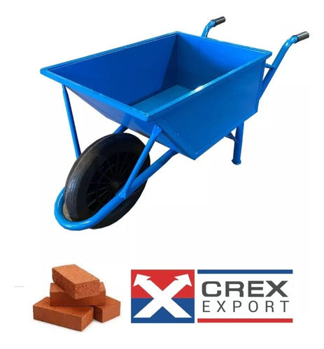 Crex Export Carretilla 90lts Super Reforzada De Chapa 16 Y Angulo 1