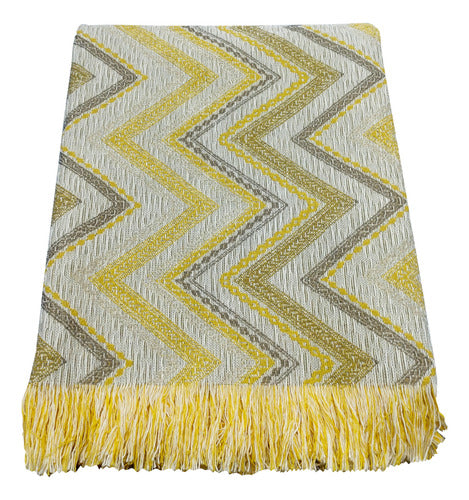 Rustic Jacquard Throw Blanket 125x150 with Fringes - Home Decor 2