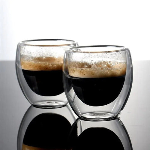 Schott Zwiesel Set of 2 Double Wall Glass Coffee Mugs 80 ml 1