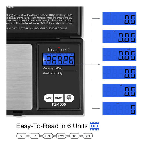 Báscula Digital Precisa Hasta 1000g/01g Para Hierbas 1