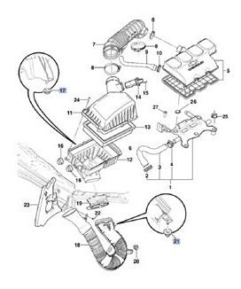 Chevrolet Sonic Air Intake Bushing 100% Original 95969680 1