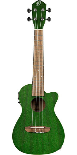 Ortega Guitars 4-String Earth Series Concert Acoustic/Electric Ukulele 1