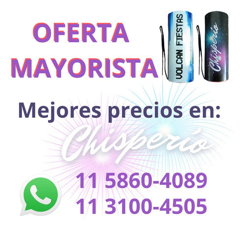 Chispa Fría 3mts X 30seg + Base De Fijación 1