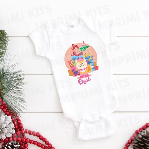 Imprimi Kits Plantillas Bodys Primer Navidad Bebés Remeras Diseños #1 3