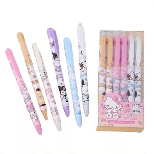 Sanrio Retractable Erasable Ink Pens Pack of 6 1