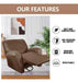 Molasofa Recliner Chair Covers Spandex Leather-Look 3