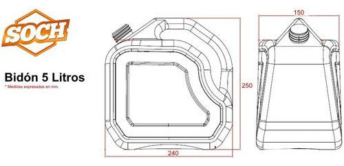 Soch Bidón Nafta 5 Litros Homologado Pico Surtidor 5