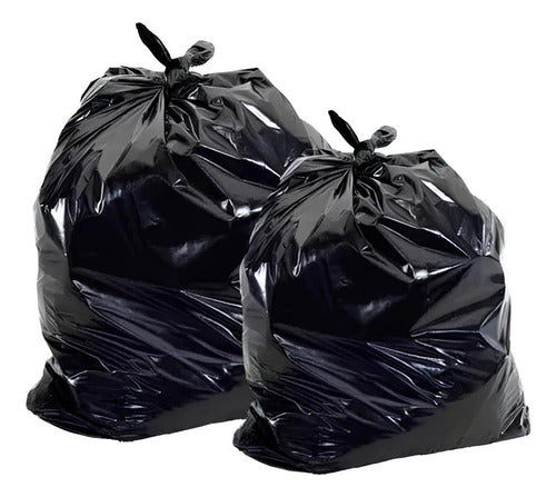 100 Pack of Heavy-Duty Black Trash Bags 80x110 Consorcio 1