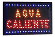 Cartel Led Agua Caliente Abierto Pororo O La Q` Quieras 0