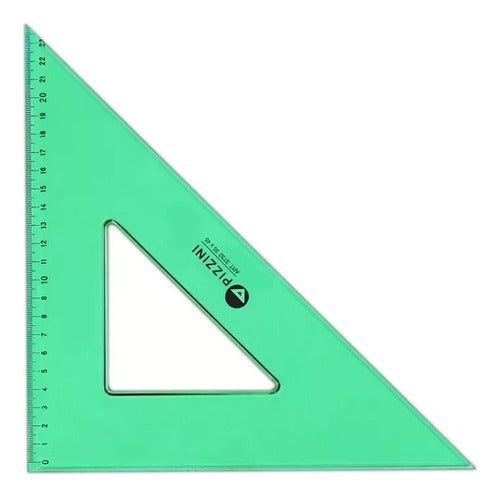 Pizzini 45º X 30 Cm Green Triangle Art.3732 Technical Drawing 1