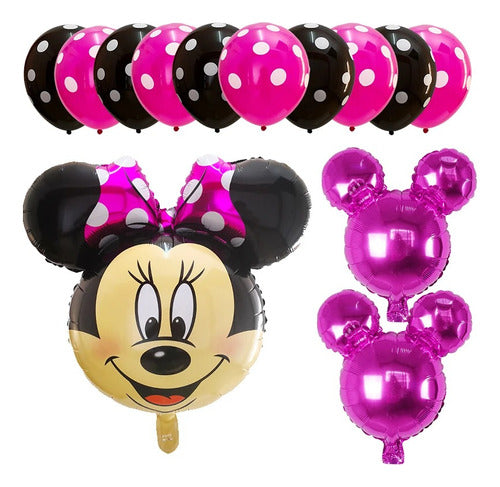 Minnie Mouse Pink Bow Balloon Pack 65 Cm - 13 Pcs 0