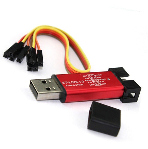 Programador Usb St-link V2 Debugger Stm8 Stm32 Con Cable 3