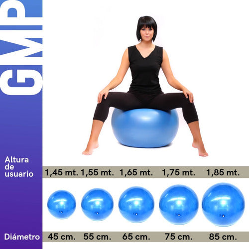55cm Exercise Ball for Yoga, Pilates, and Fitness - Blue 1