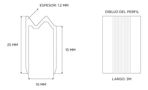 Xpro Aluminum Closure Profile 10 Mm 3m Rack Anvil T175 1