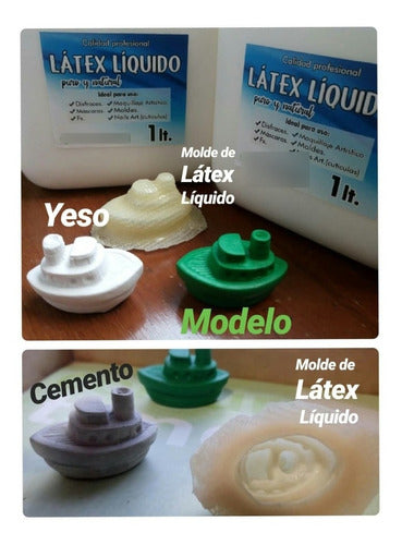Liquid Latex 1 Liter Molds Masks FX Makeup Rubber 2