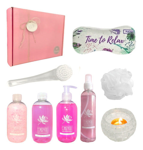 Spa Rose Aroma Gift Box Set Zen N06 Happy Day - Kit Caja Regalo Mujer Box Spa Rosas Set Zen N06 Feliz Día