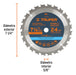 Truper Circular Saw Blade for Wood, 7 1/4'', 24 Teeth 2