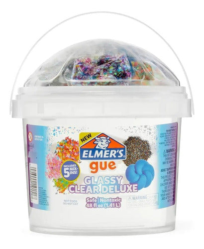 Elmer's Slime Kit 1.41L Glassy Clear Deluxe with 5 Toppings 0