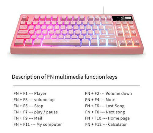 Kolmax Hunter RGB Gaming Keyboard and Mouse Combo, 87 Keys Gaming Keyboard 2