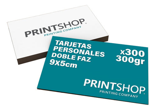 Tarjetas Personales Color Printshop 9x5 300g Doble Faz X300 0