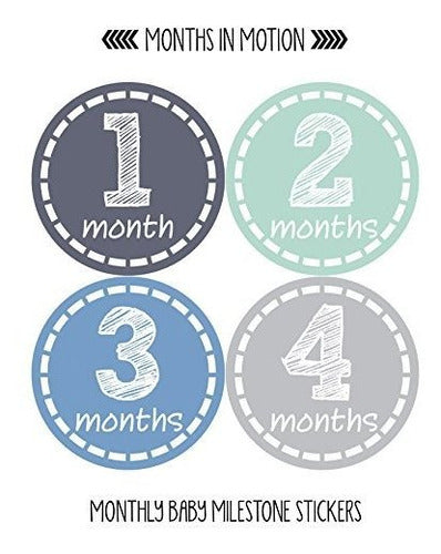 Months In Motion Baby Month Stickers | 12 1