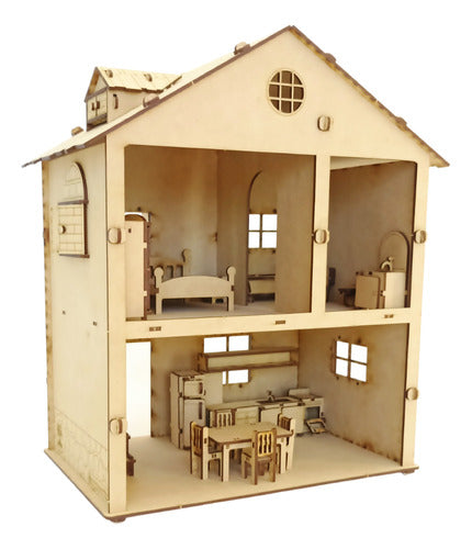 Granada Juguetes Mini Campestre Doll House with 16 Furniture Pieces 0