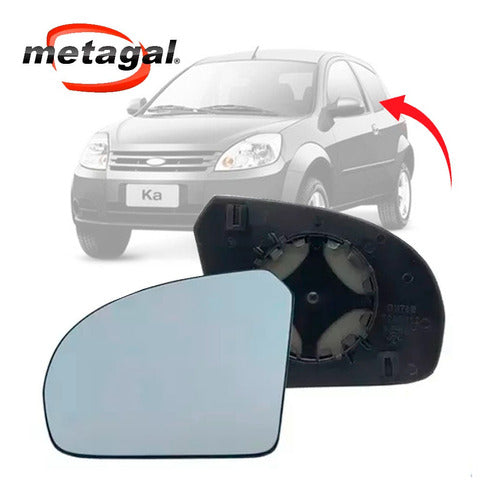 Lente Vidro Espelho Esquerdo Retrovisor Ford Ka 2010 2011 1