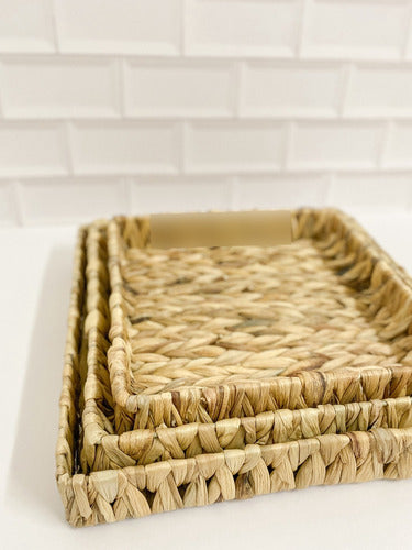 1879 Seagrass Natural Fiber Large Square Tray 6