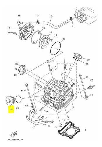 Yamaha Original Balancing Regulator Cover for XTZ250 - Panella Motos 0