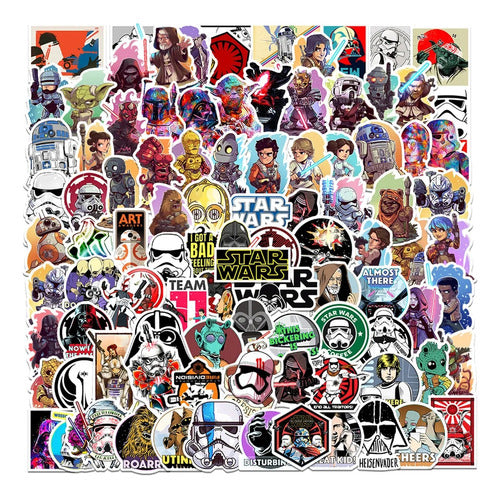 Stickers Star Wars Calcomanías Vinilos Premium X50 4